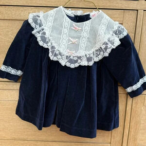 Vintage Beautiful Embroidered Baby Dress 12 months